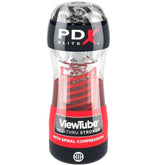 PDX ELITE - STROKER VIEWTUBE 2 COMPRESIÓN ESPIRAL TRANSPARENTE